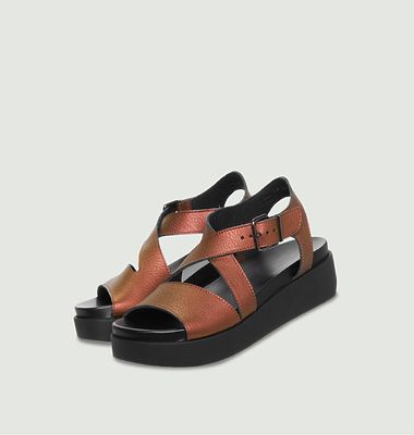 Leather wedge sandals Myakki