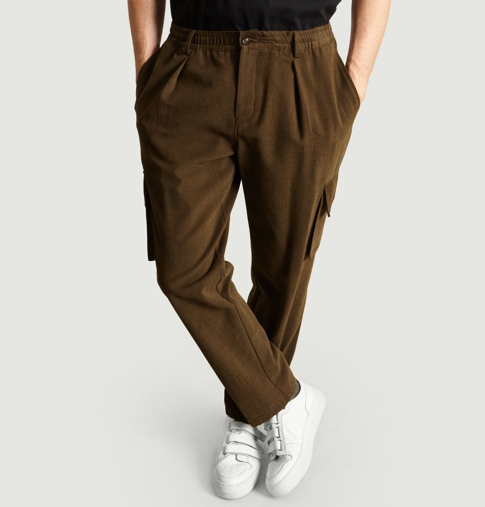 womens khaki cargo trousers