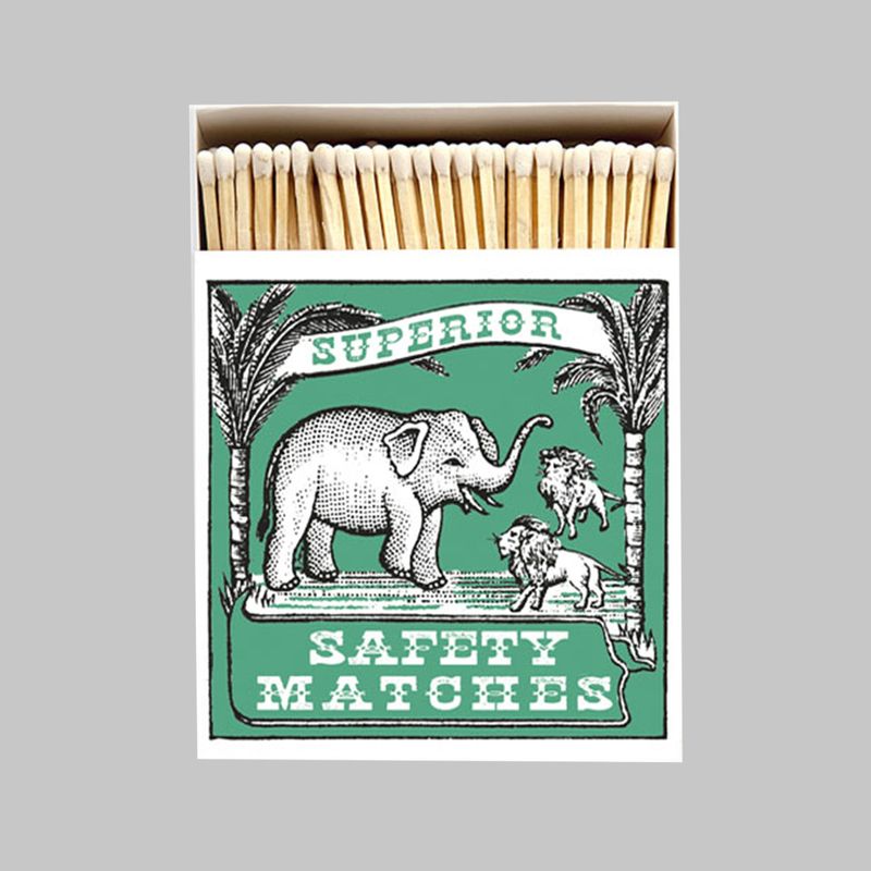 Elephant and Lion Matchbox - Archivist Gallery