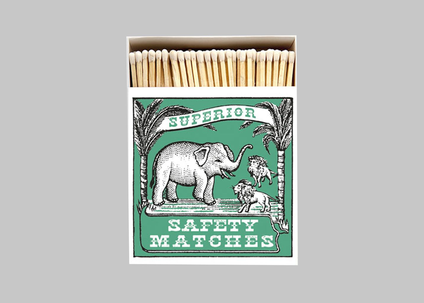 Elephant and Lion Matchbox - Archivist Gallery