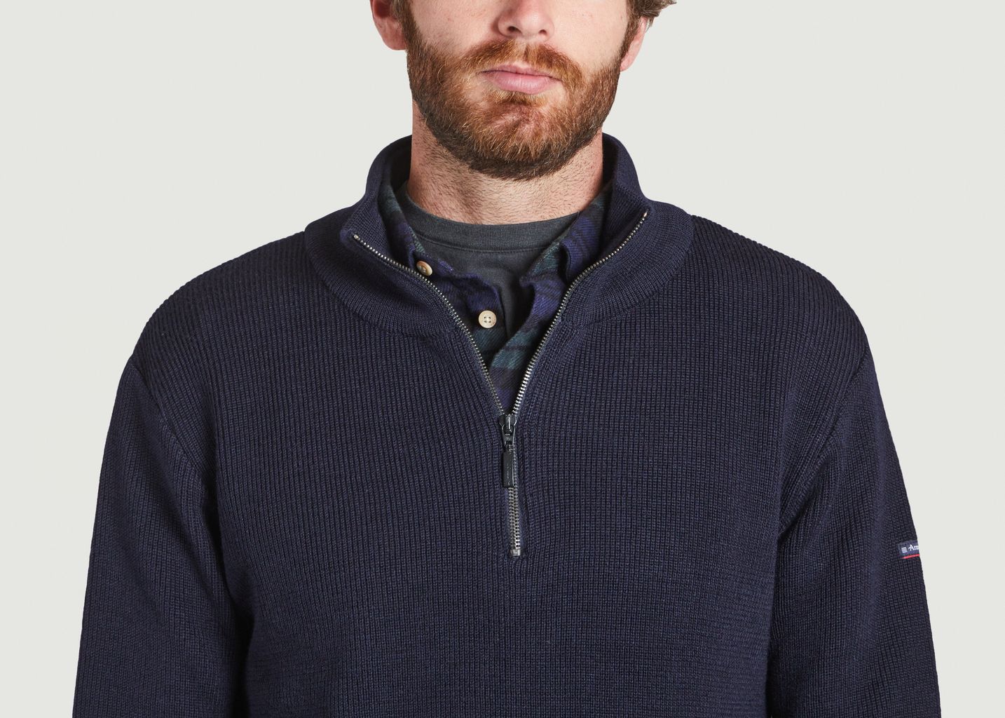 Châteaulin trucker collar wool sweater - Armor Lux