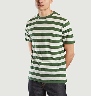 Striped cotton and linen Heritage T-shirt