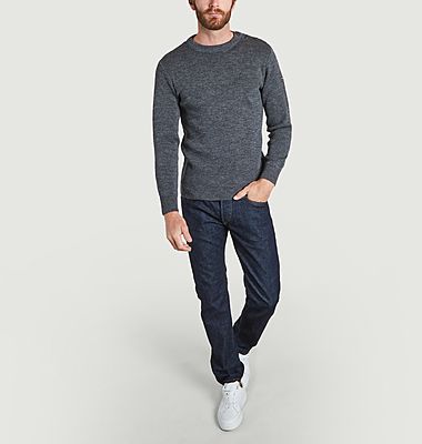 Fouesnant plain sailor sweater in wool