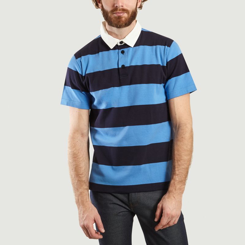 Heritage Rugby Polo Shirt Printed Stripes - Armor Lux