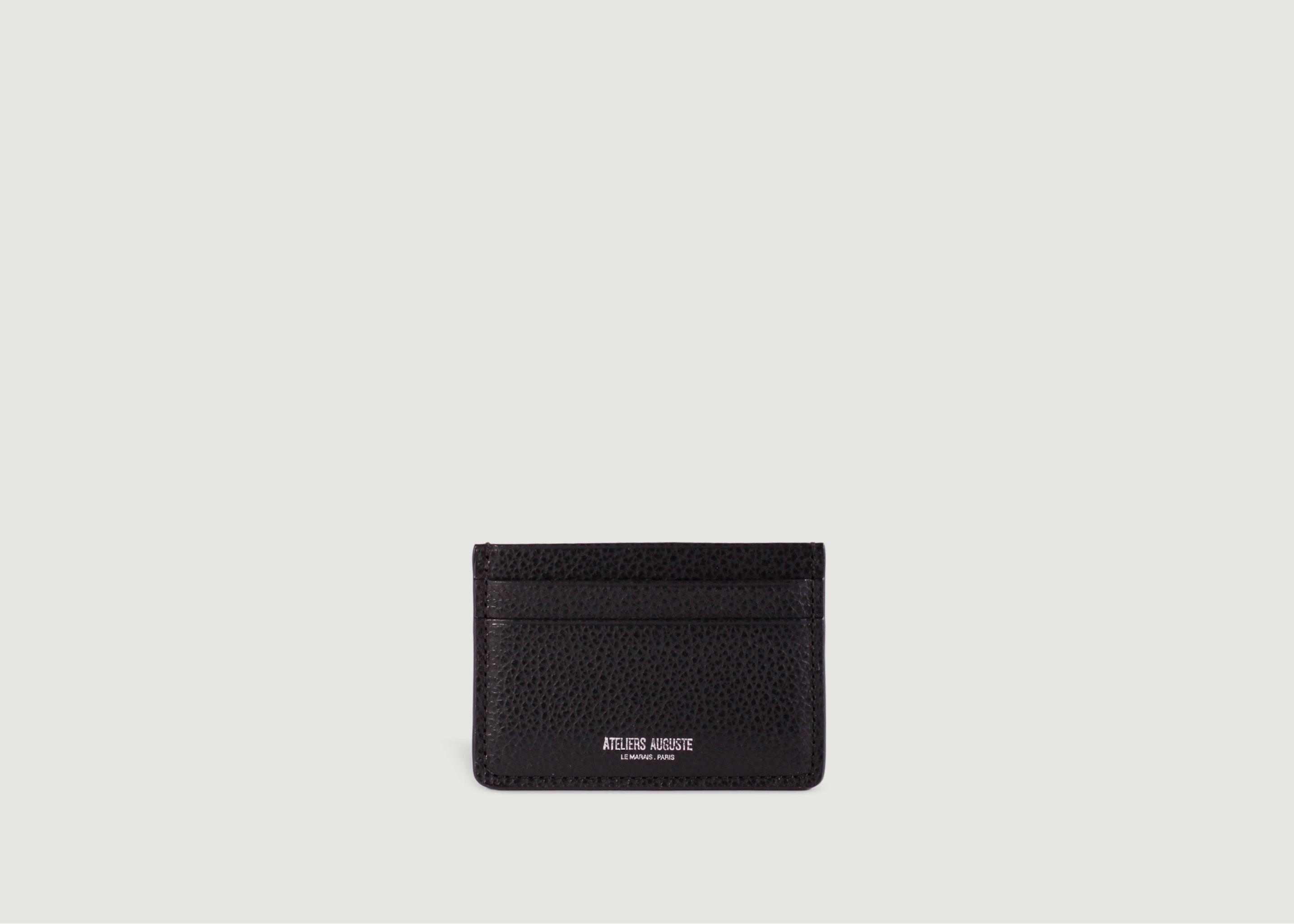 Bouloi cardholder in grained leather - Ateliers Auguste