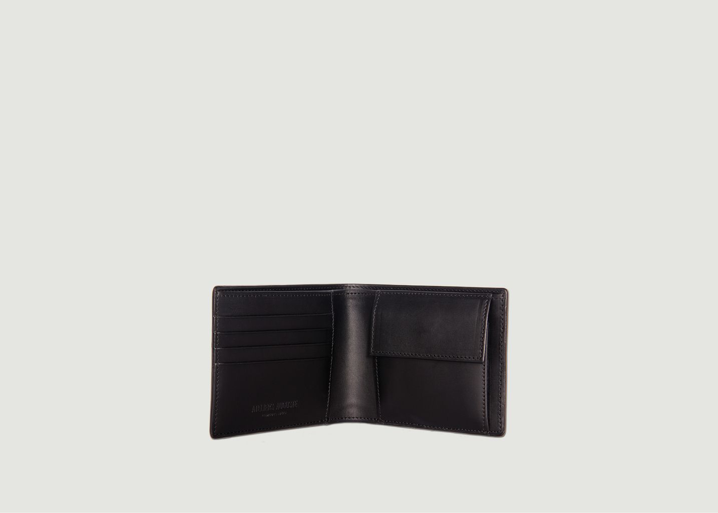 Richelieu wallet in grained leather - Ateliers Auguste