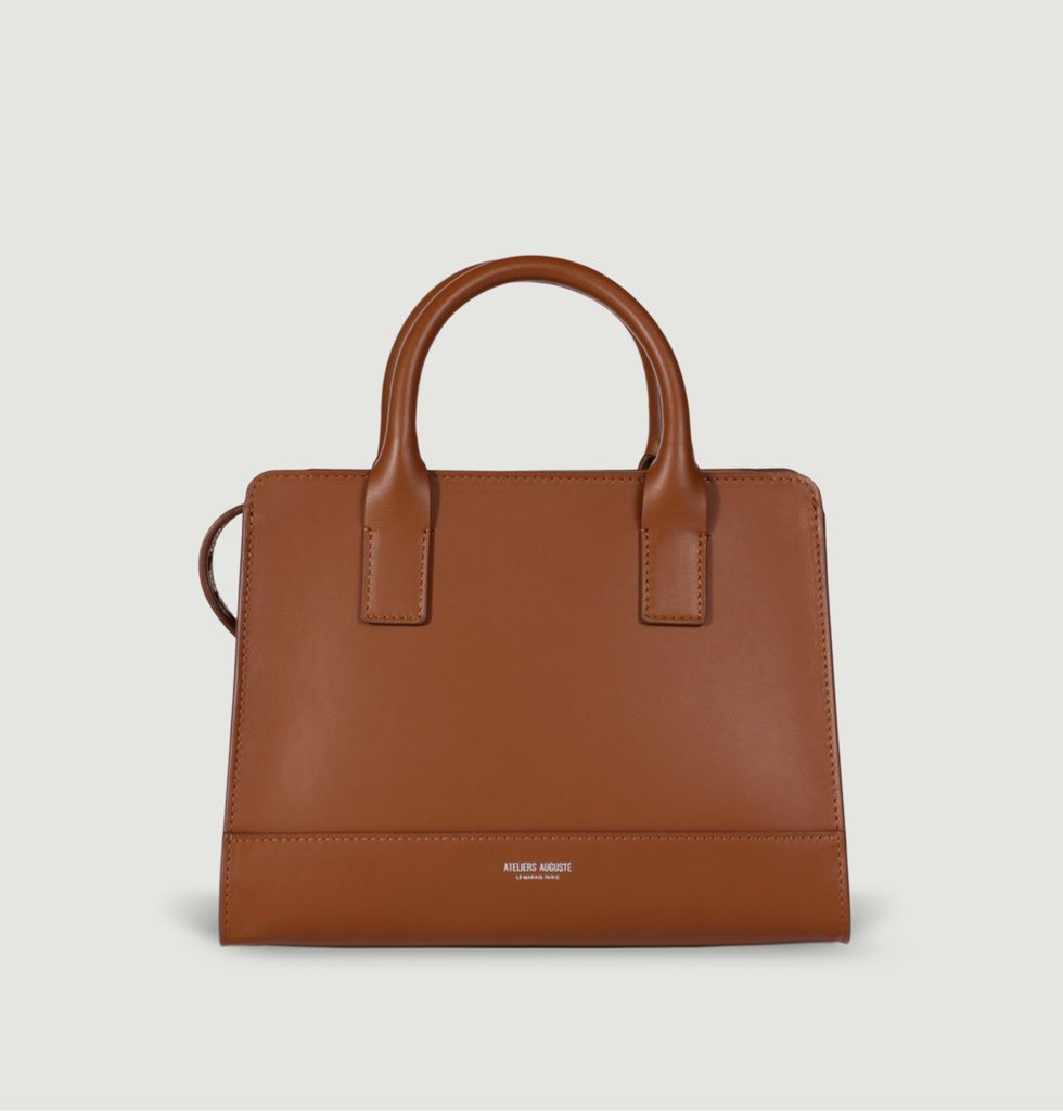 Handbag Mini Madame smooth leather Camel Ateliers Auguste | L'Exception