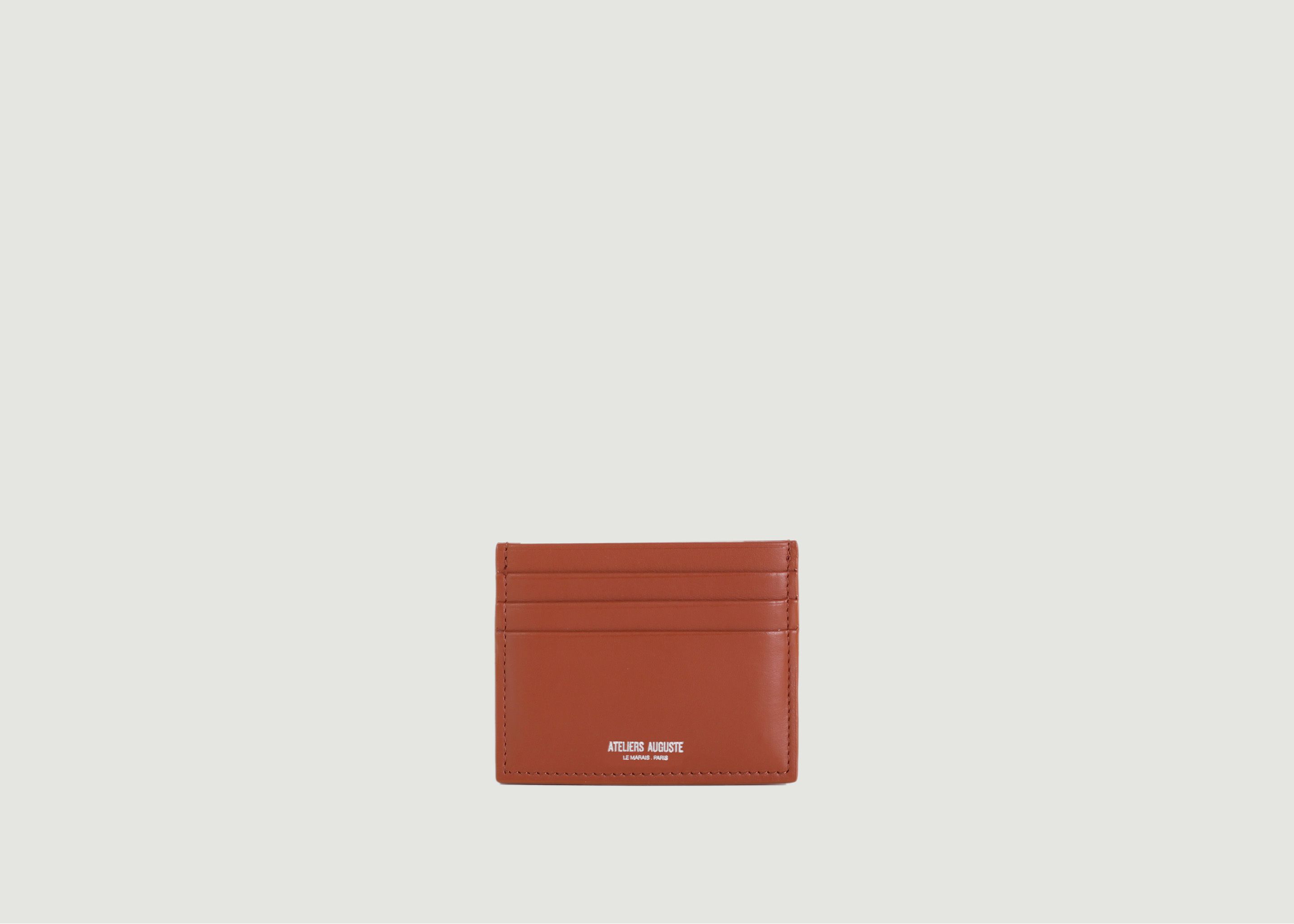 Grand Bouloi smooth leather card case - Ateliers Auguste