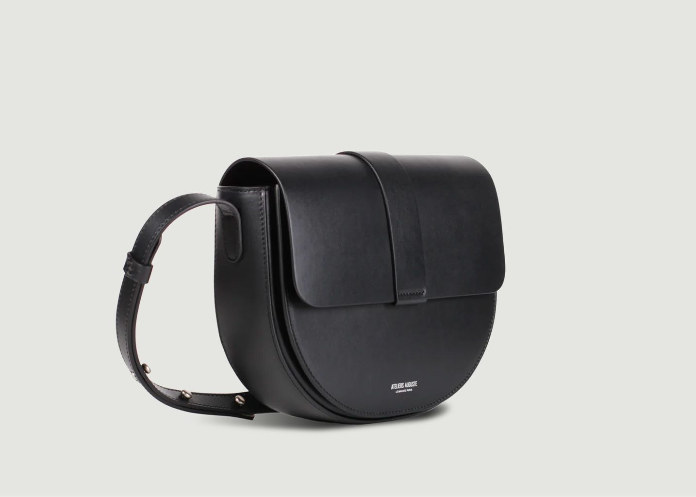 品質が完璧 smooth bag moon half Sully leather Auguste Ateliers Black バッグ