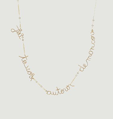Berthe x Jean Cocteau lettering long necklace