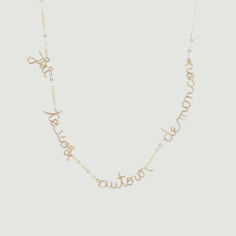 Berthe x Jean Cocteau lettering long necklace - Atelier Paulin