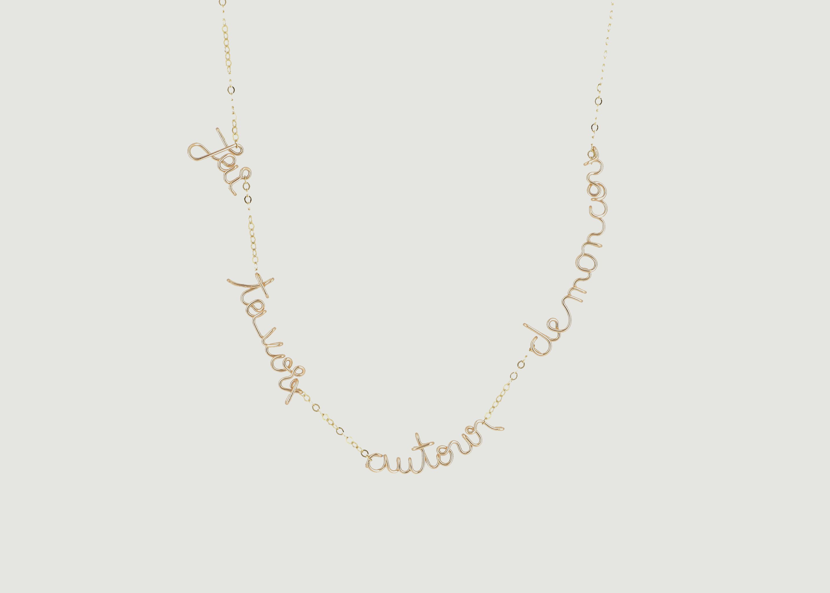 Berthe x Jean Cocteau lettering long necklace - Atelier Paulin