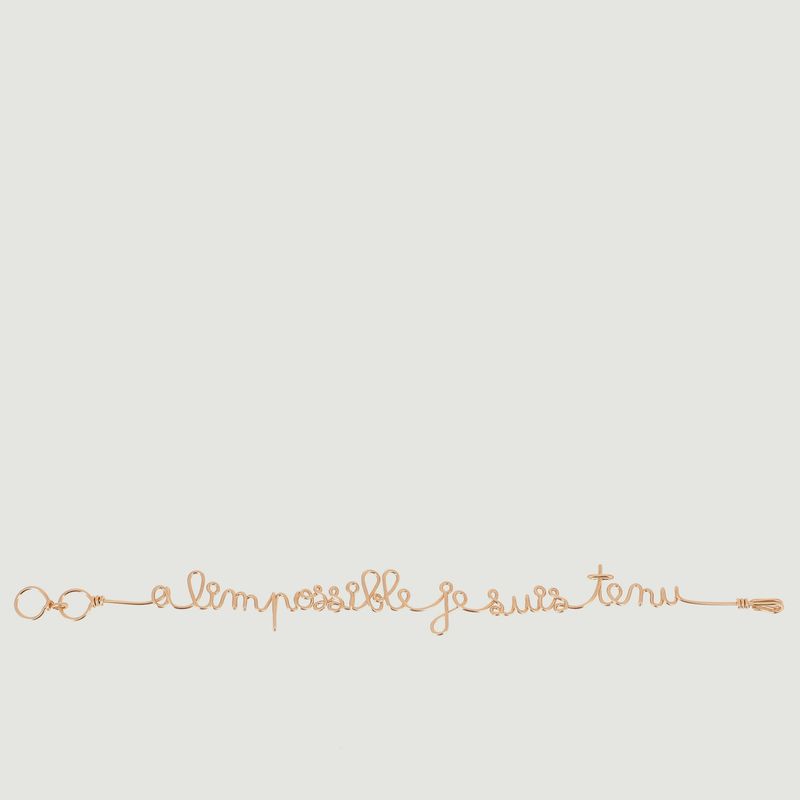 A l'Impossible Je Suis Tenu x Jean Cocteau lettering bracelet - Atelier Paulin
