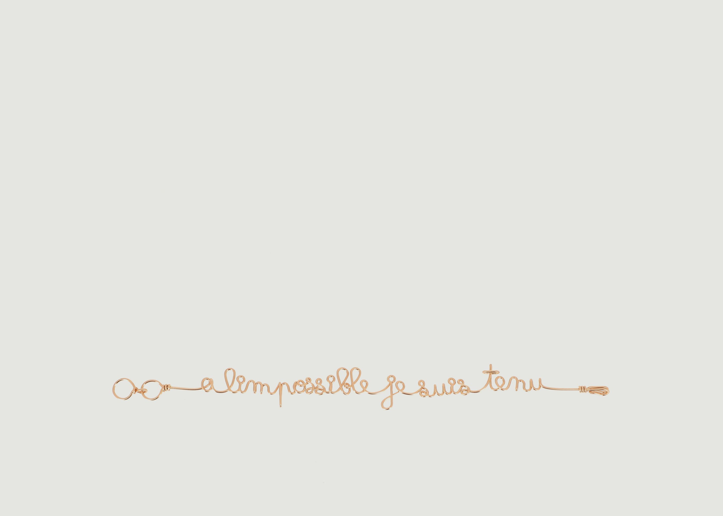 A l'Impossible Je Suis Tenu x Jean Cocteau Schriftzug-Armband - Atelier Paulin