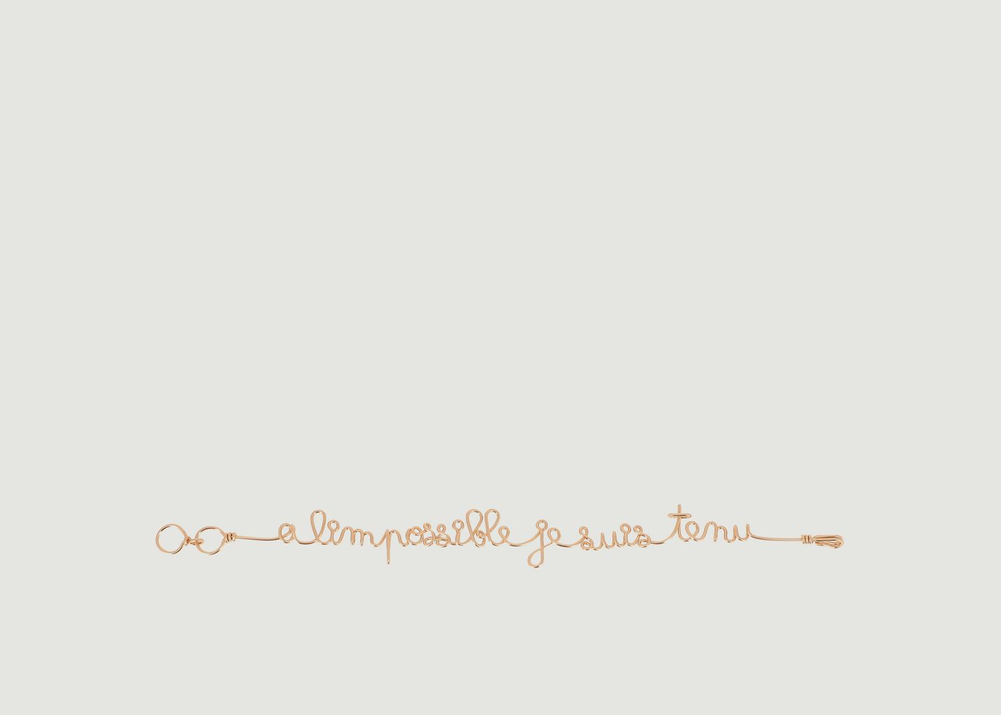A l'Impossible Je Suis Tenu x Jean Cocteau Schriftzug-Armband - Atelier Paulin