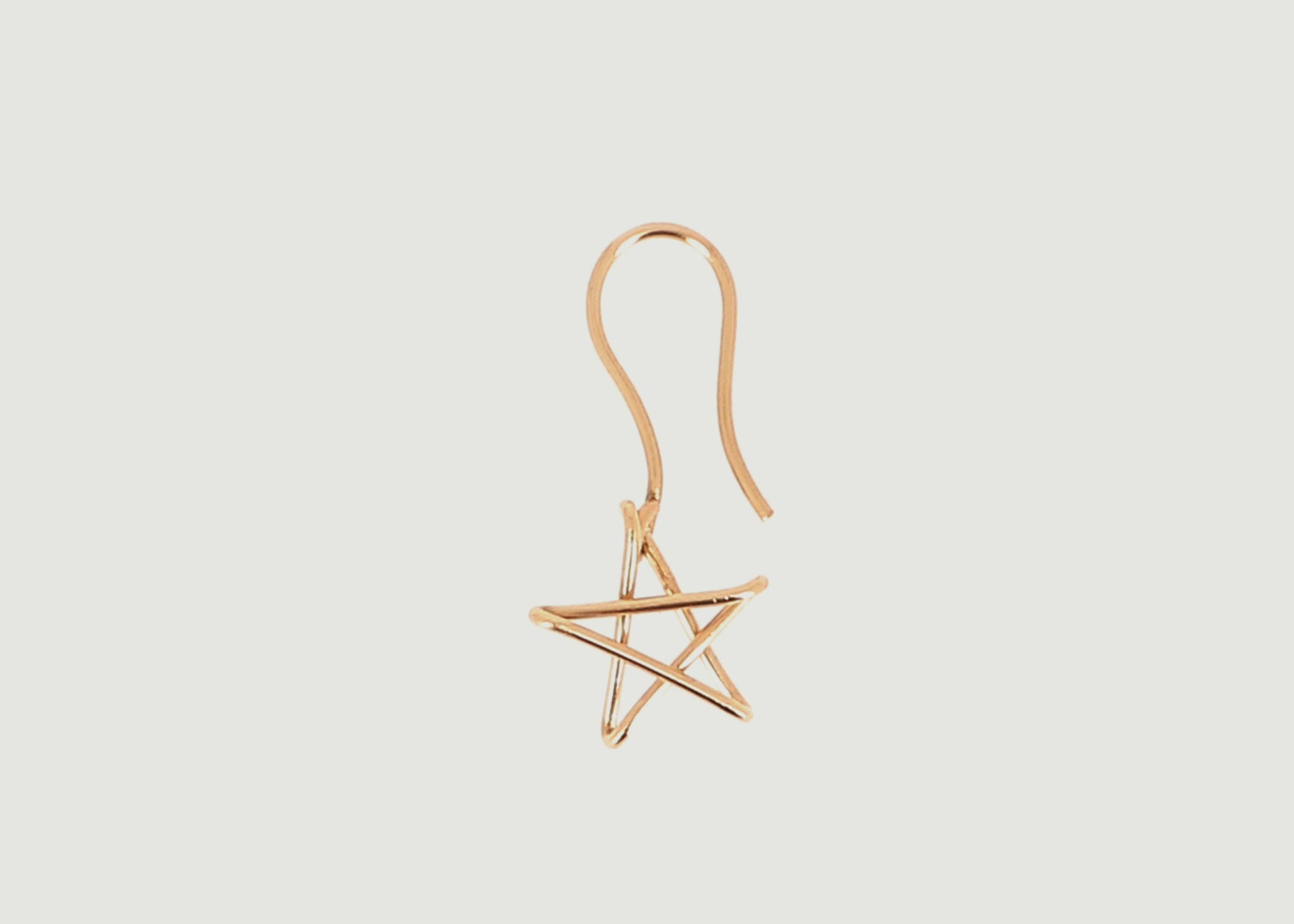 Boucle d'oreille pendante étoile Dormeuse 5 x Jean Cocteau - Atelier Paulin