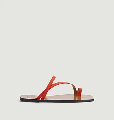 Flat leather sandals Desio
