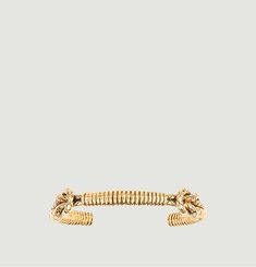 Tao snake gold plated bangle bracelet