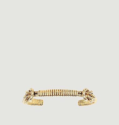 Tao snake gold plated bangle bracelet
