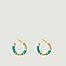Positano resin and gold plated mini hoop earrings - Aurélie Bidermann