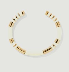 Positano resin and gold plated bangle bracelet