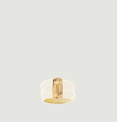 Katt resin and gold plated ring