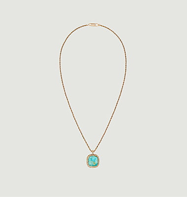 Sautoir Miki Turquoise verte