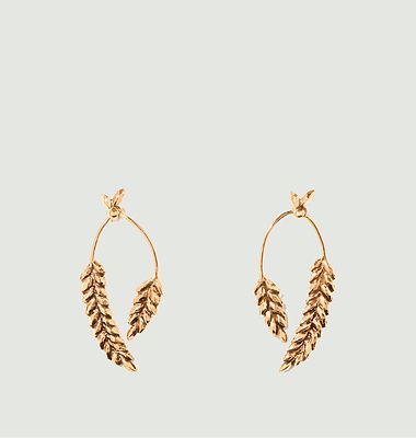Gold plated earrings Wheat