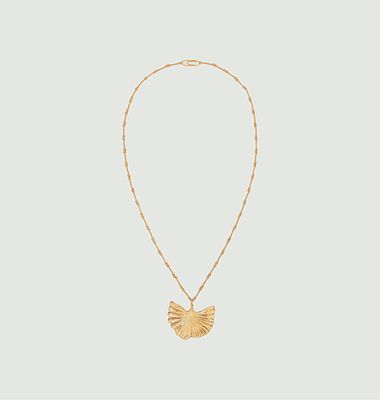 Gold-plated Biloba necklace