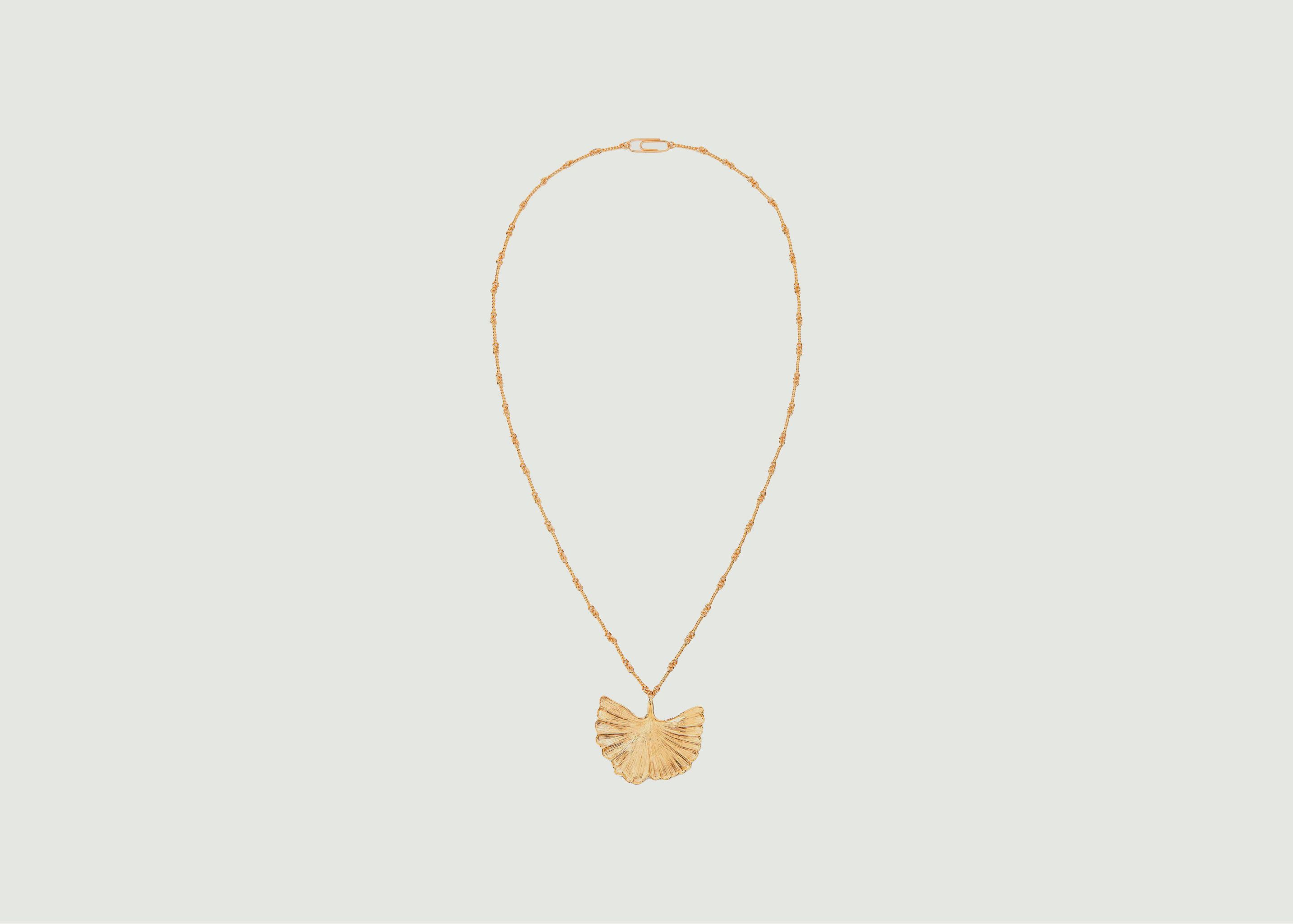 Gold-plated Biloba necklace - Aurélie Bidermann