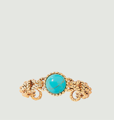 Bracelet plaqué or et turquoise Lagoa