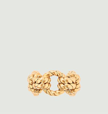 Gold-plated braided ring Lagoa