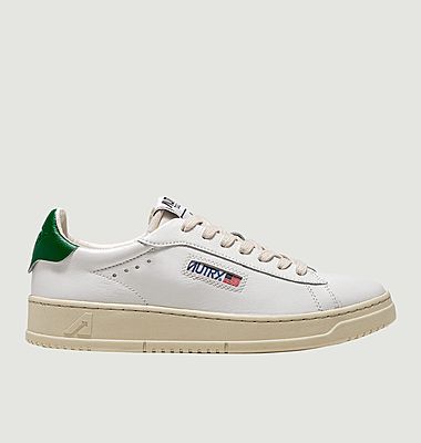 Dallas Sneakers aus weißem und grünem Leder