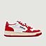Medalist Low sneakers in red white leather - AUTRY