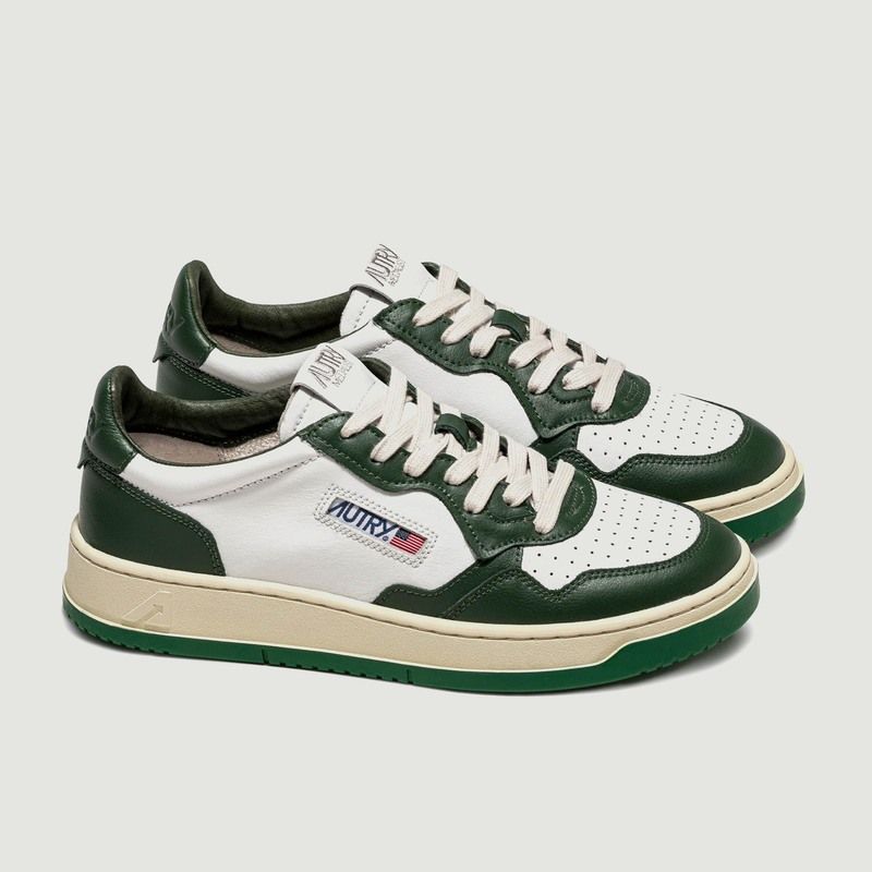 Autry Sneakers 01 Low Man Leat White Green  - AUTRY