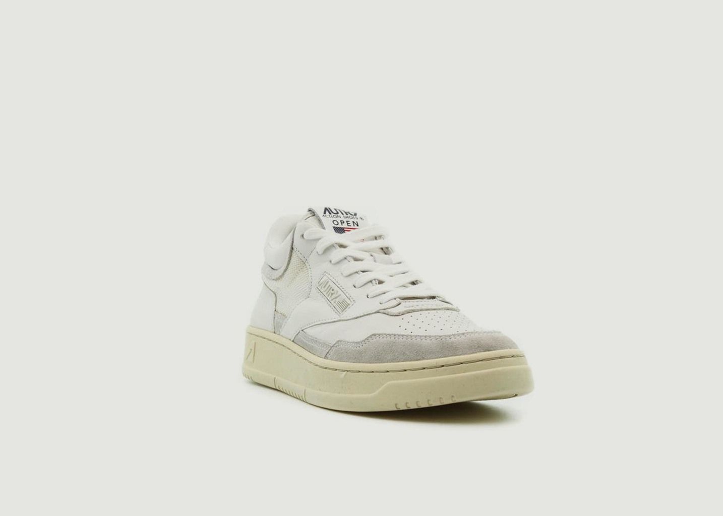 Sneakers Autry 01 Mid Man Open Tout Blanc - AUTRY