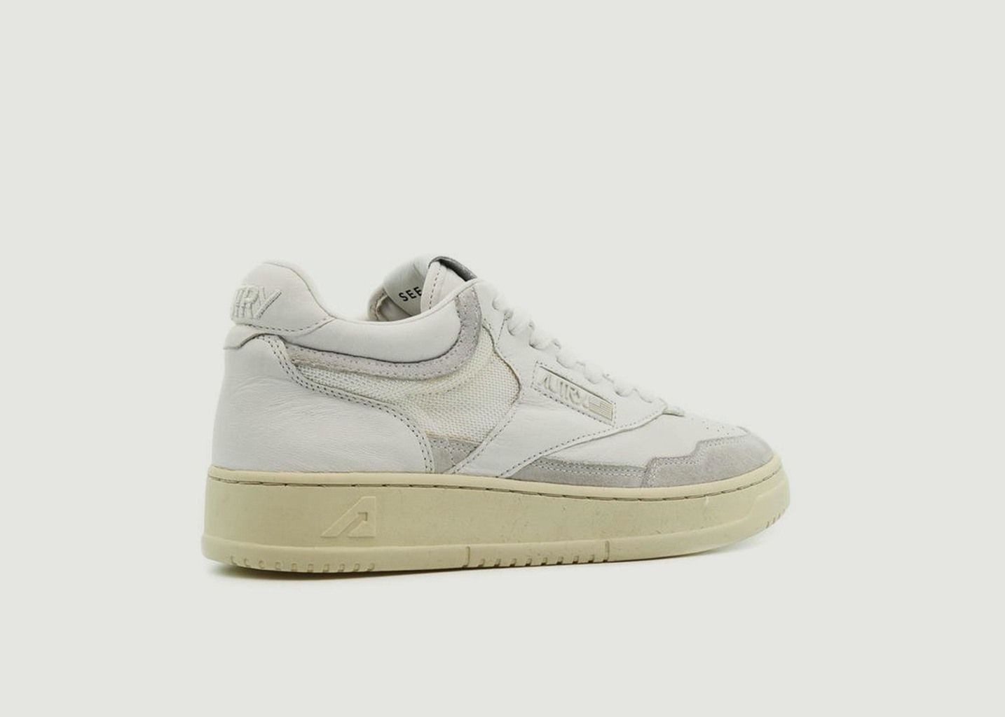 Sneakers Autry 01 Mid Man Open Tout Blanc - AUTRY