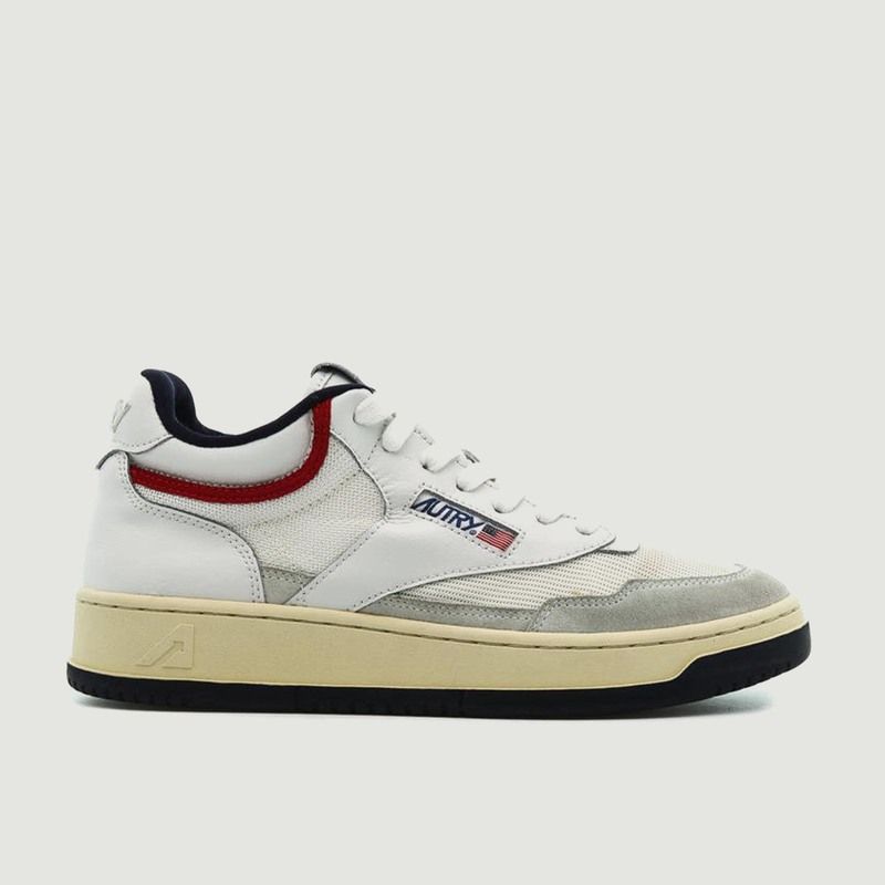Sneakers Autry 01 Mid Man Cuir Blanc - AUTRY
