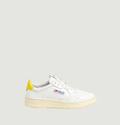 Medalist Low sneakers in white and yellow leather