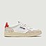 Medalist Low sneakers in orange and white leather - AUTRY