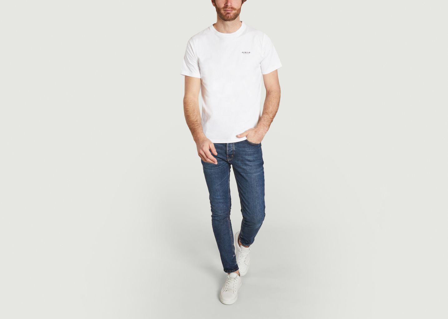 Source White Vertical V2 T-Shirt - AVNIER