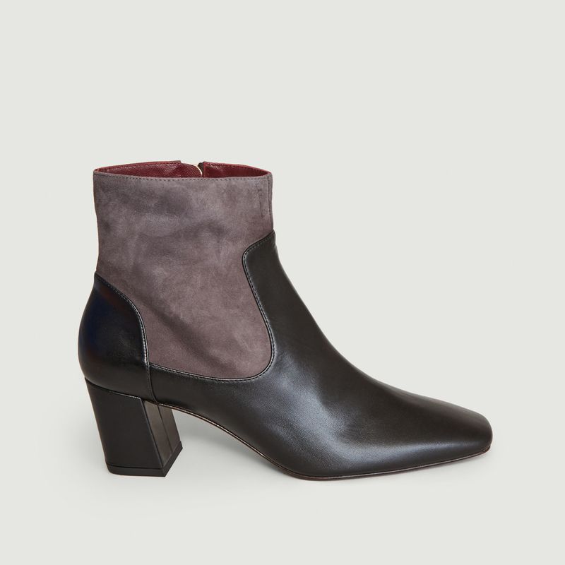 Boots bicolores en cuir bi-matière Nano - Avril Gau