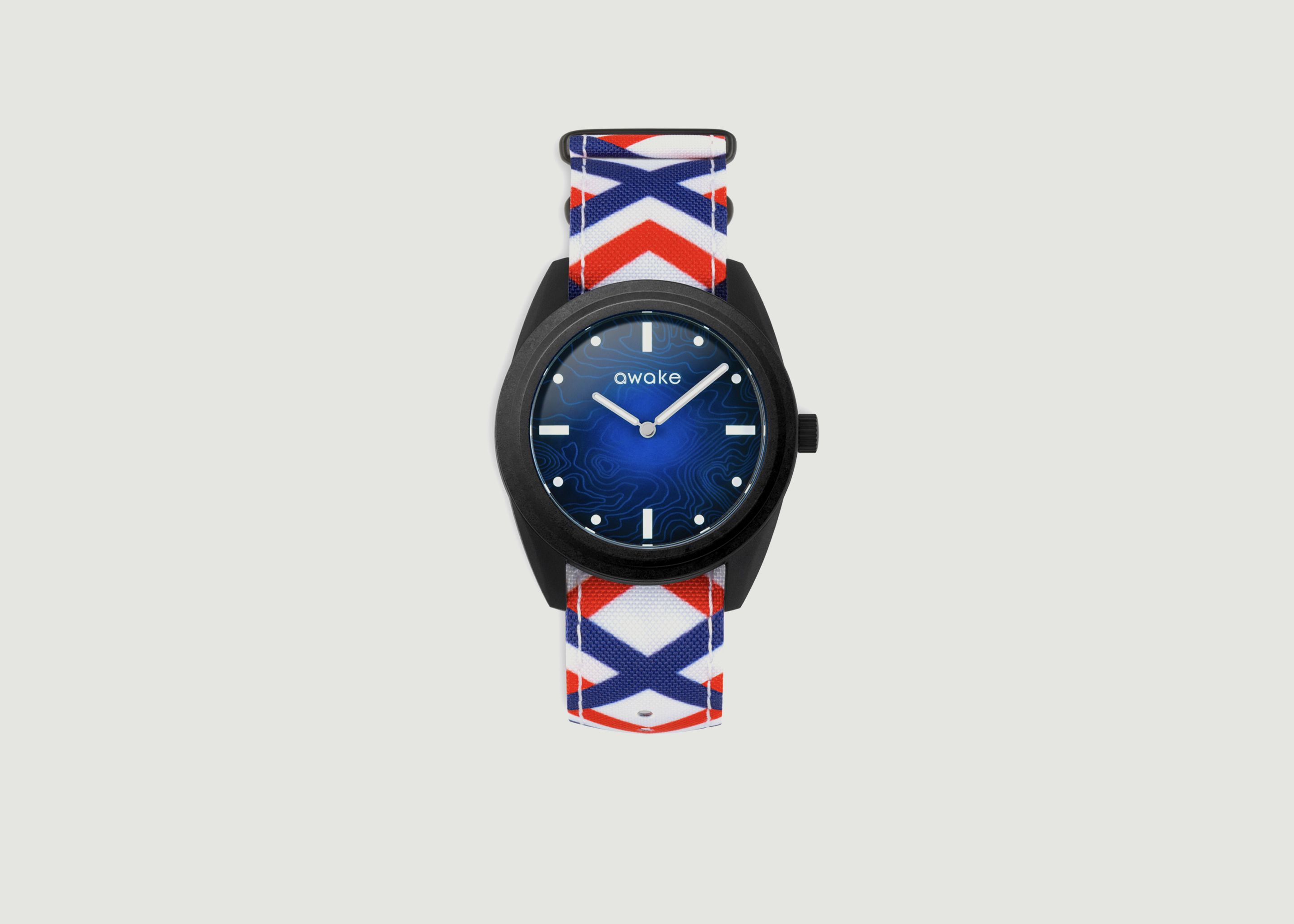 Die Uhr Blue Nato Tricolore - Awake Concept