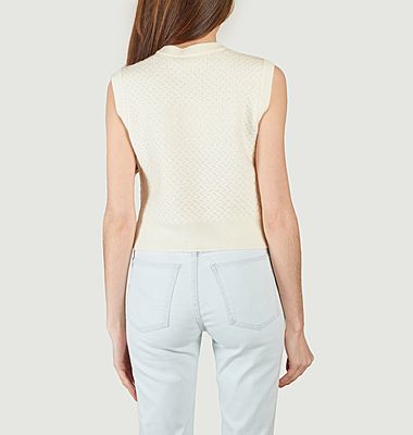 Reunited Cable Vest Sleeveless Sweater
