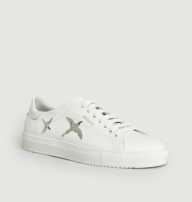Sneakers En Cuir Clean 90 Avec Oiseaux Brodés