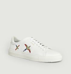 Clean 90 Leather Sneakers With Embroidered Birds
