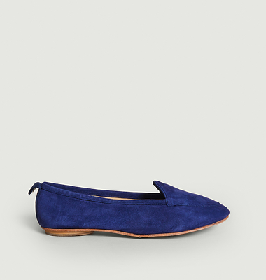 Slippers pliables en cuir suédé Moka Voyage