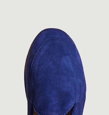 Mocha suede foldable travel slippers