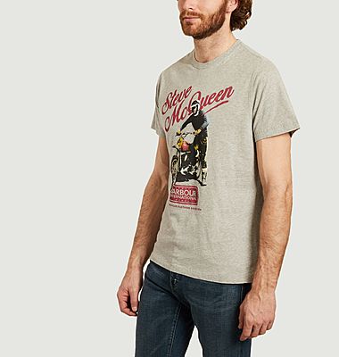 T-shirt Steve McQueen imprimé moto