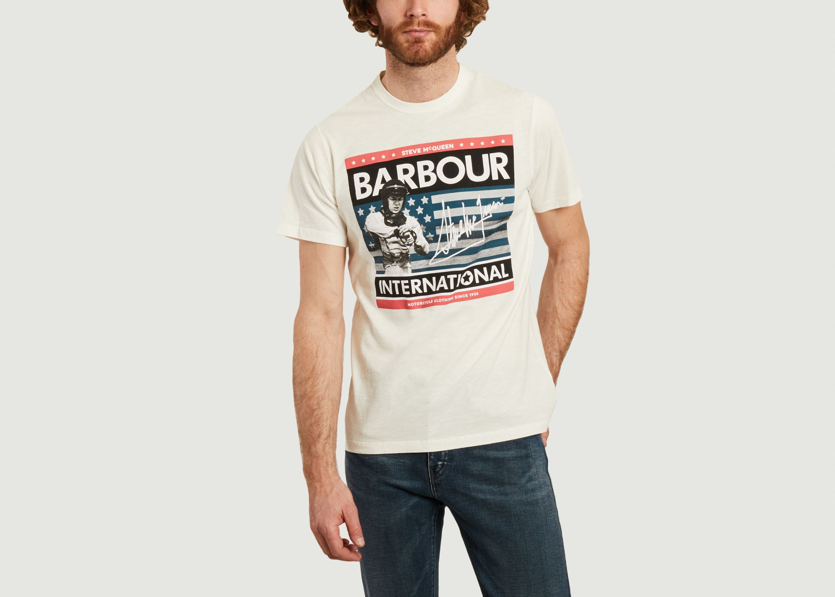 T-shirt Steve McQueen drapeau des états-unis - Barbour Int.